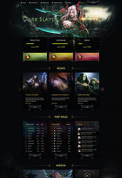 Mu Dark Slayer Game Website Template
