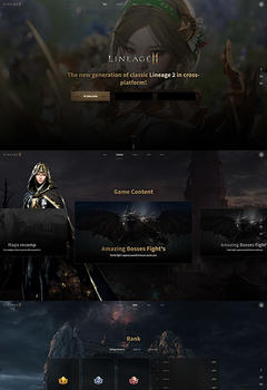 Lineage 2M Game Landing Template