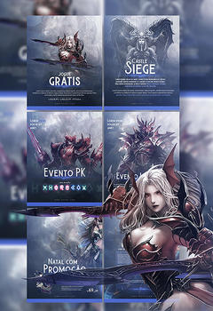 Social Media 6x Banners pack set PSD