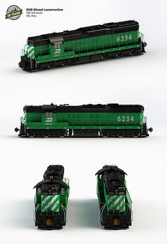 SD9 Diesel Locomotive - H0 scale